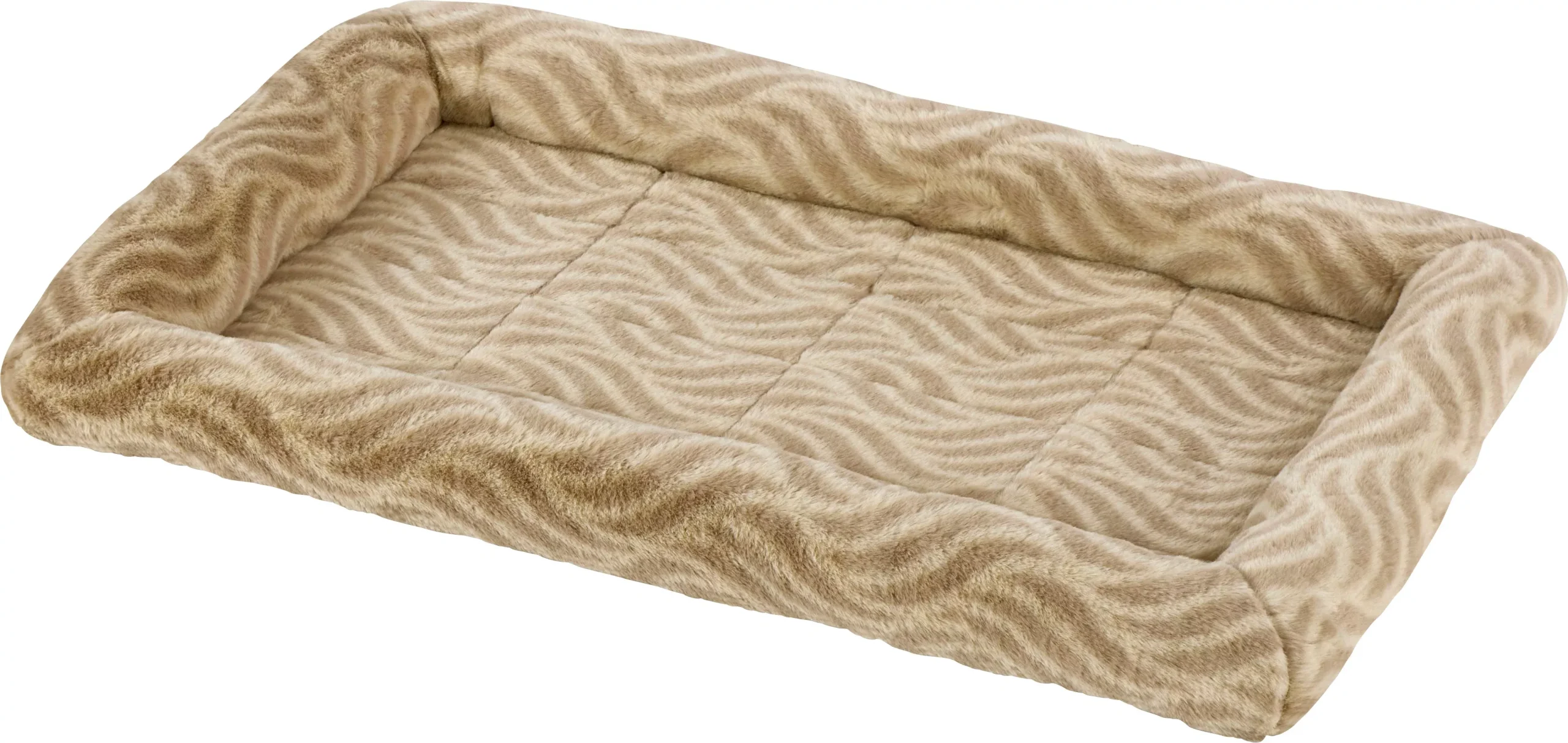 Midwest Quiet Time Deluxe Wave Pet Bed, 30 in, Tan