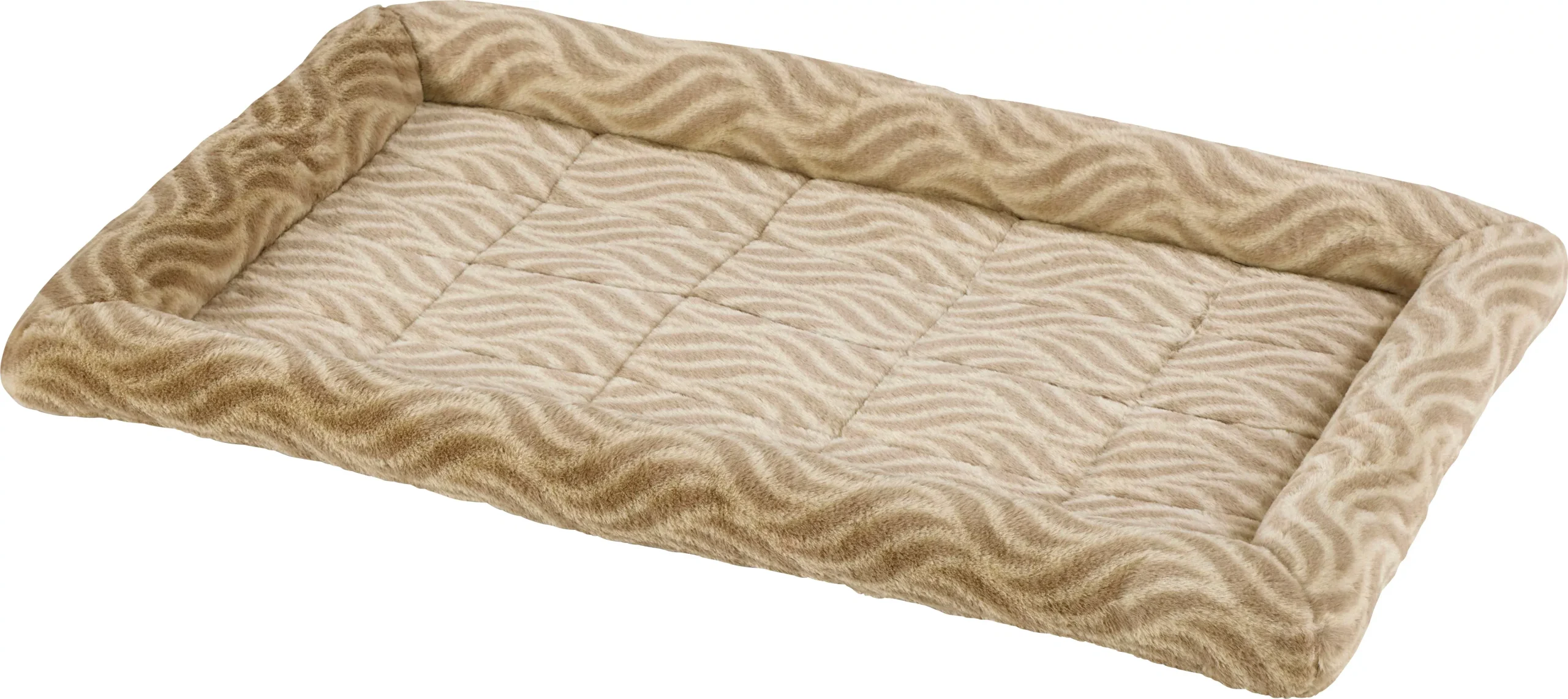 MidWest Quiet Time Deluxe Wave Pet Bed 36 in Tan
