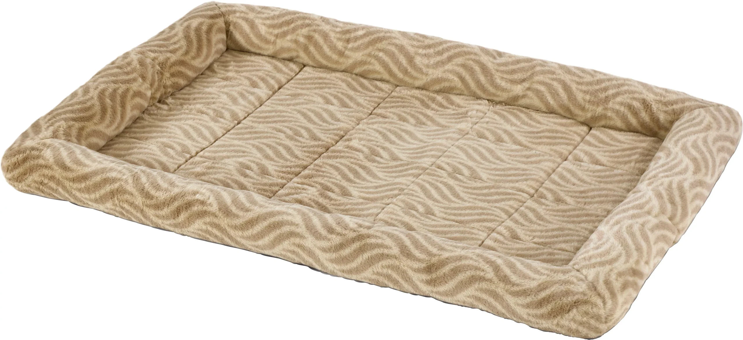 MidWest Quiet Time Deluxe Wave Pet Bed 42 in Tan