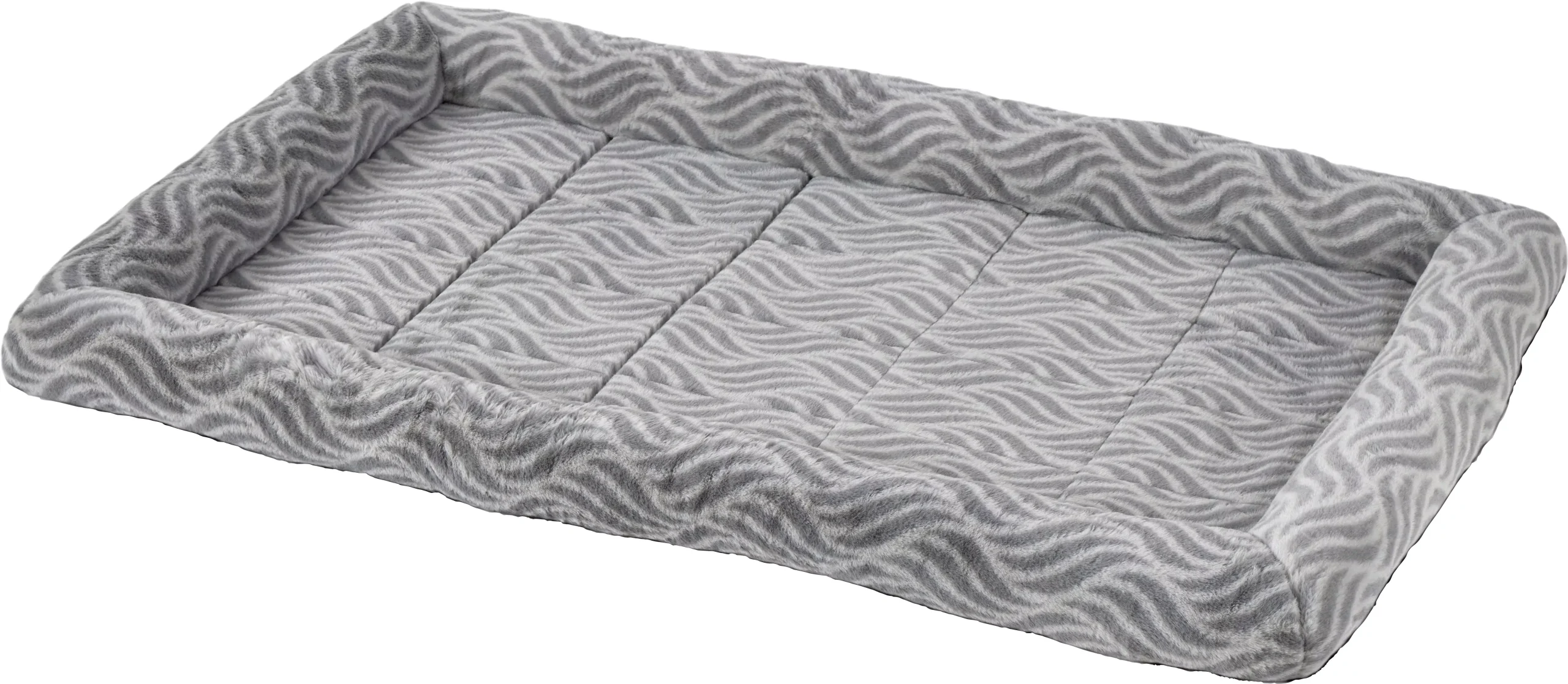 MidWest Quiet Time Deluxe Wave Pet Bed, 48 in, Gray