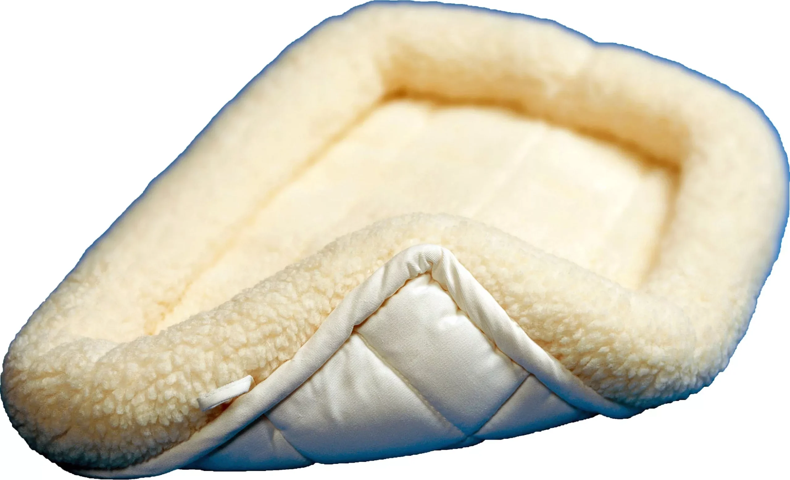 MidWest Quiet Time Sheepskin Pet Bed 22x13 in White
