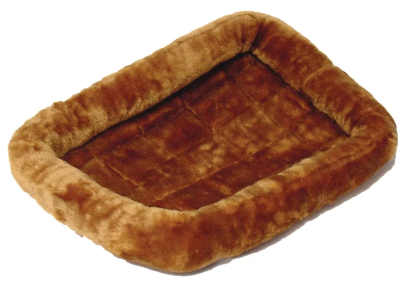 MidWest Quiet Time Sheepskin Pet Bed, Cinnamon, 36 x 23 in