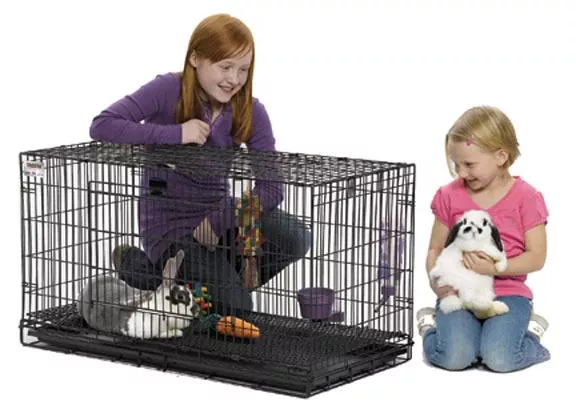 MidWest Wabbitat Rabbit Cage, 37 x 19 x 20 in, Black
