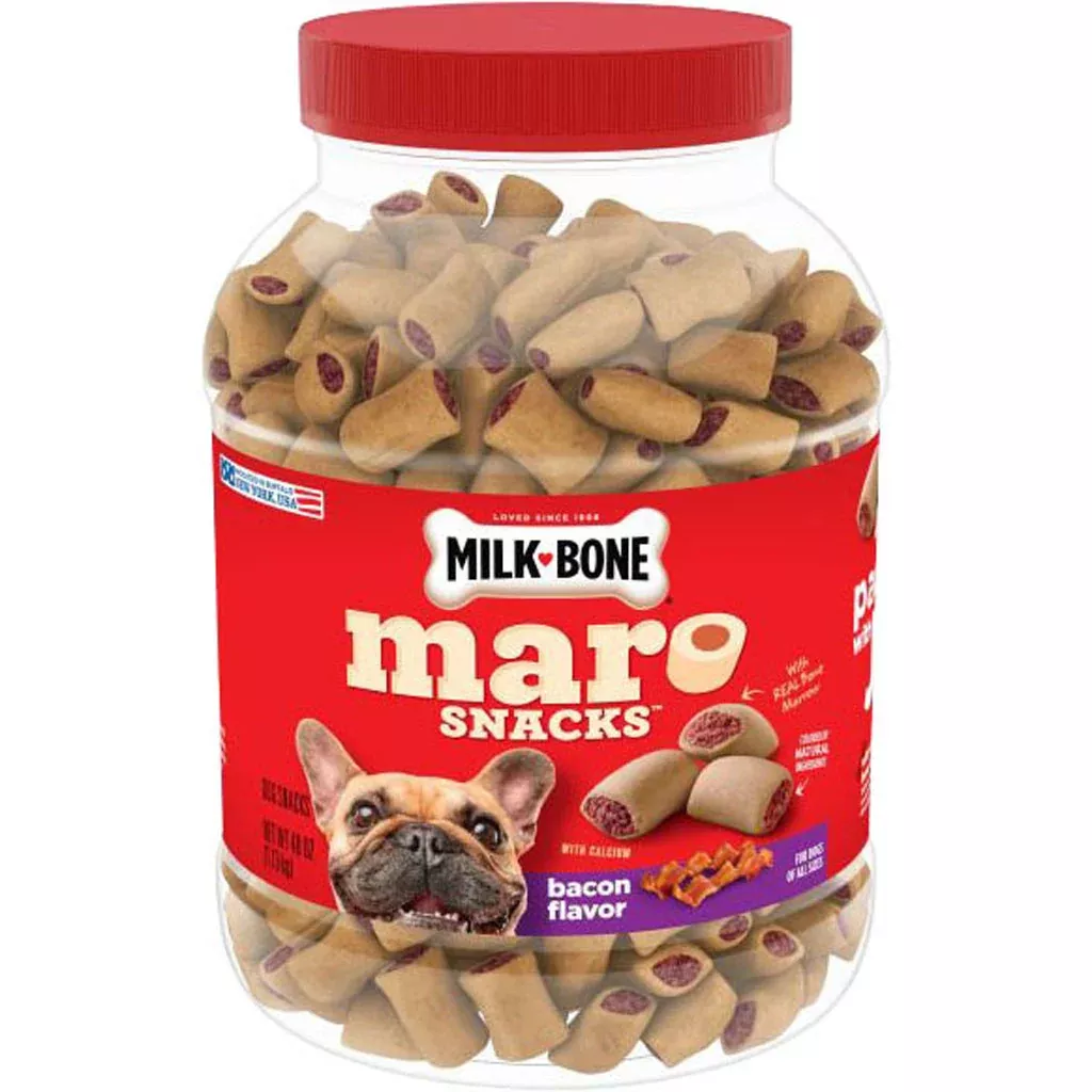 Milk-Bone MaroSnacks Dog Treats with Bone Marrow, Bacon/Bone Marrow, Small, 40 oz