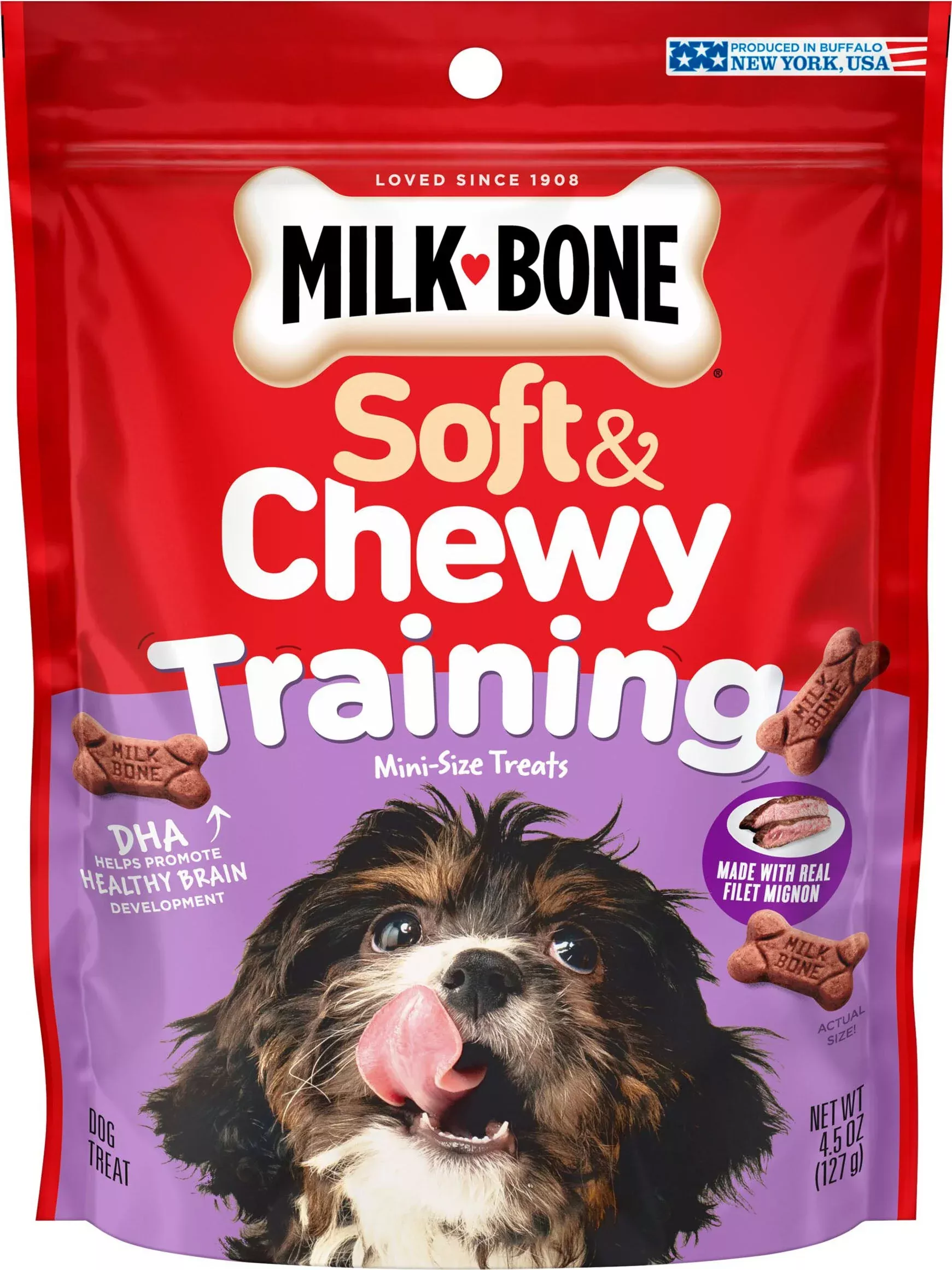 Milk-Bone Soft & Chewy Training Dog Treats, Beef, 4.5 oz