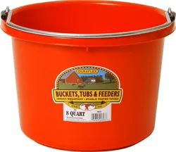 Miller Plastic Bucket, 8 qt, Red