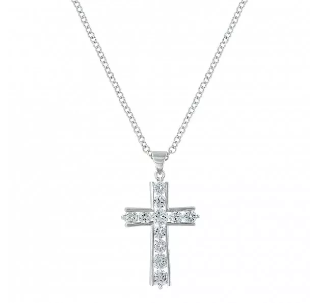 Montana Silversmiths Round Bling Brilliance Cross Necklace