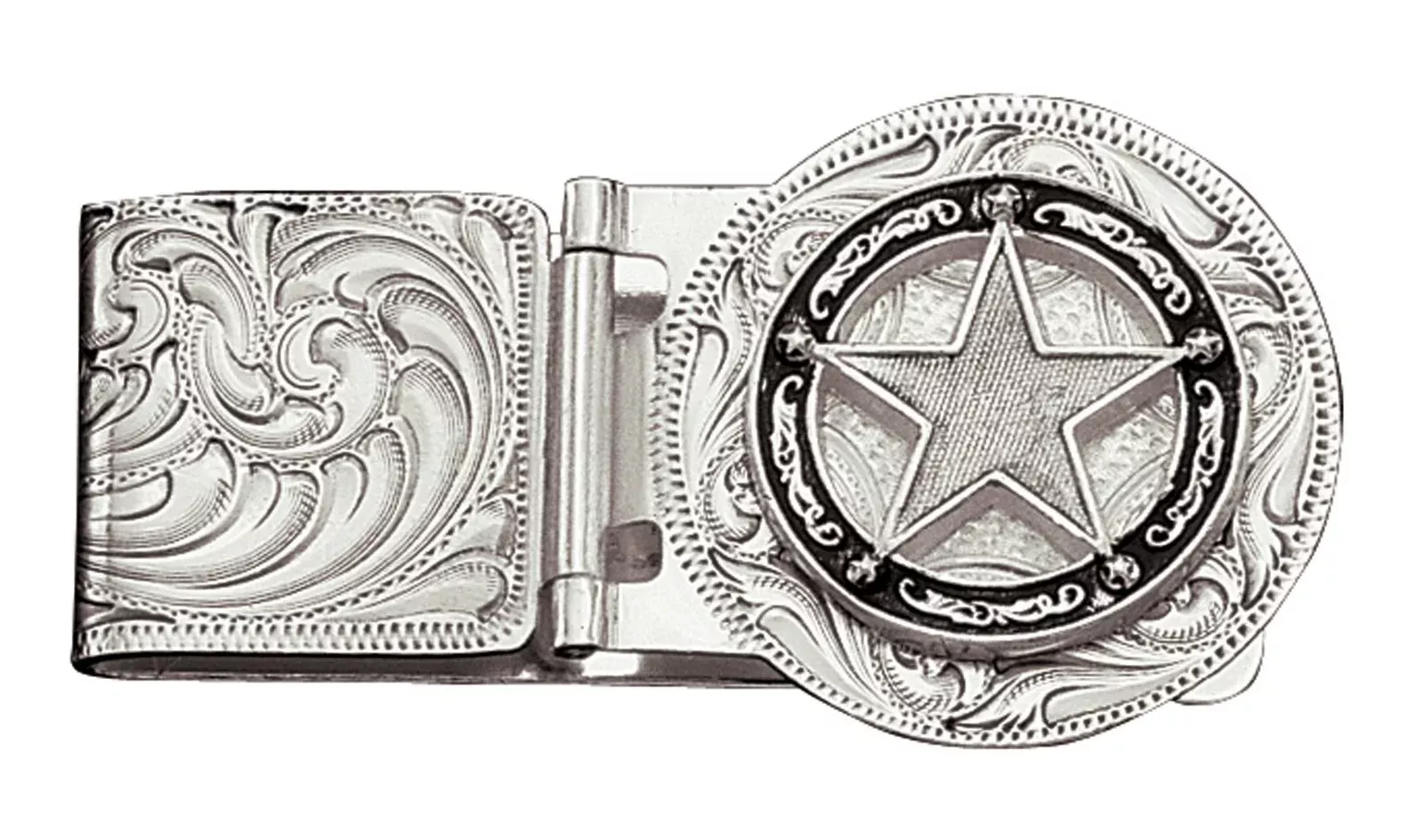 Montana Silversmiths Star Concho Hinged Money Clip