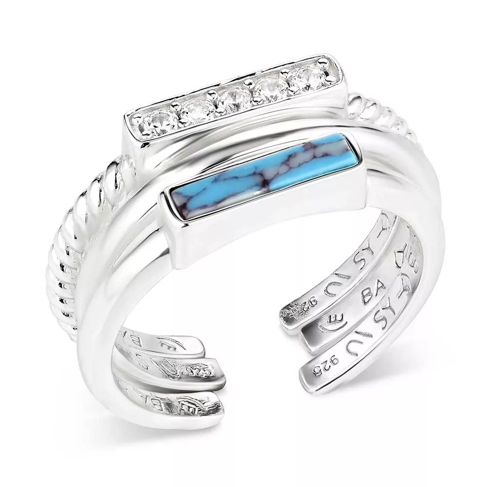 Montana Silversmiths Triple Threat Stacked Ring Set