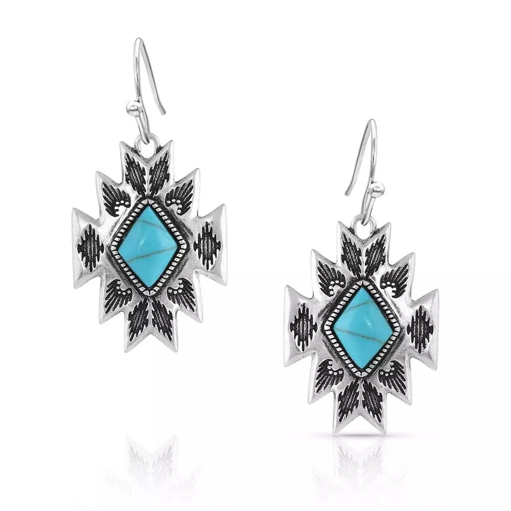 Montana Silversmiths Turquoise Star Pendant Earrings