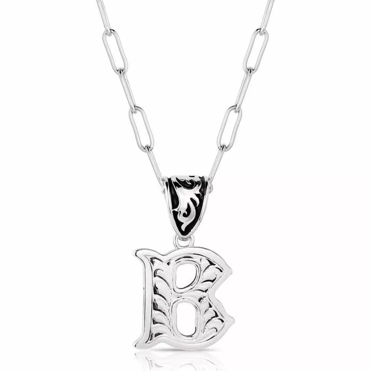 Montana Silversmiths Western Initial Necklace - B