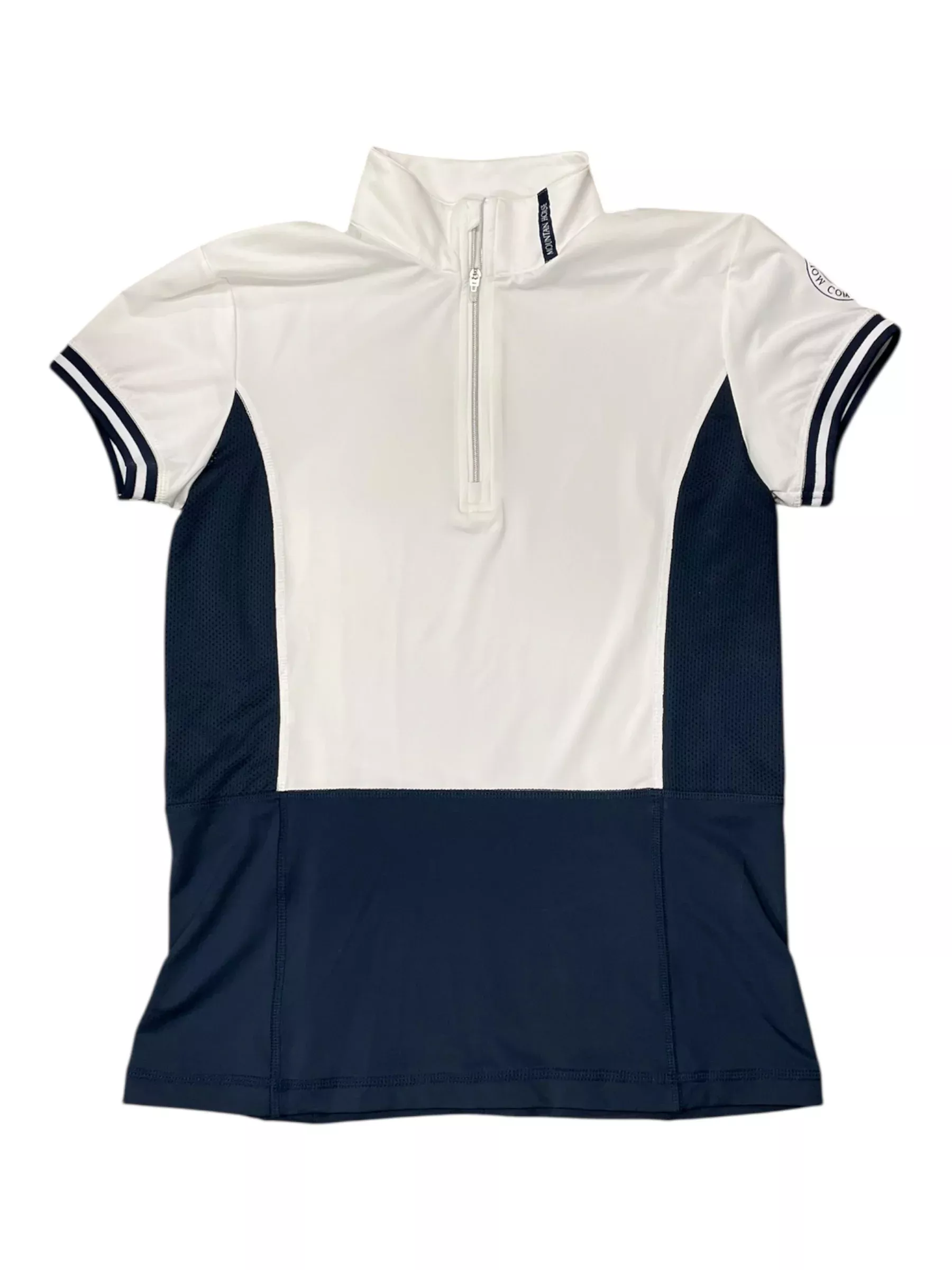 Mountain Horse SS Sun Shirt - White/Navy - S - USED