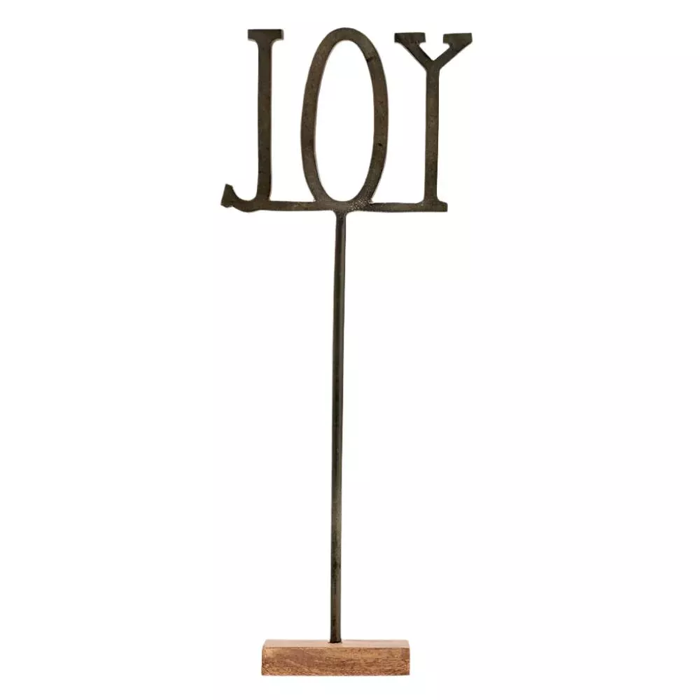 Mud Pie "Joy" Cast Iron Sentiment Sitter