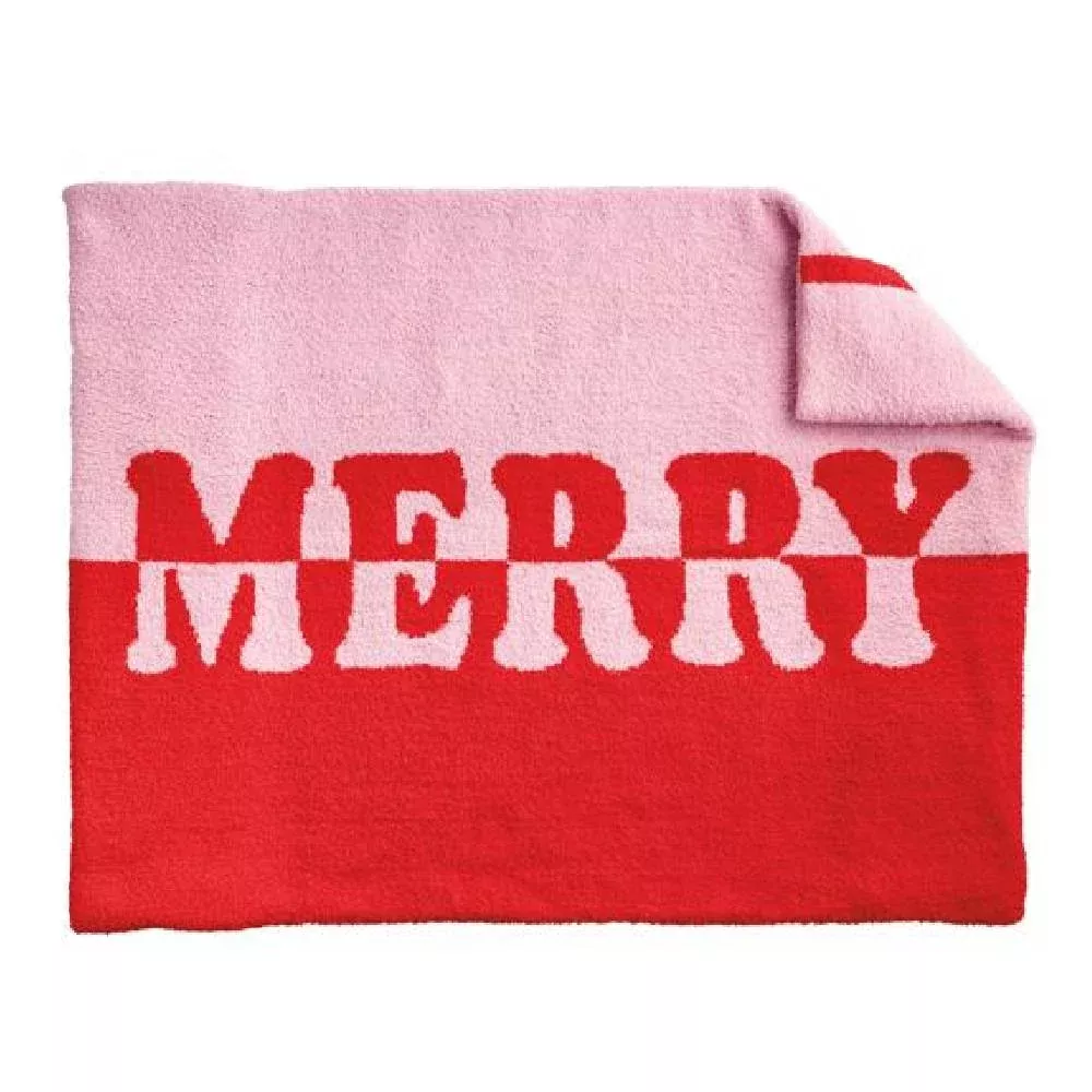 Mud Pie Merry Chenille Blanket - FINAL SALE