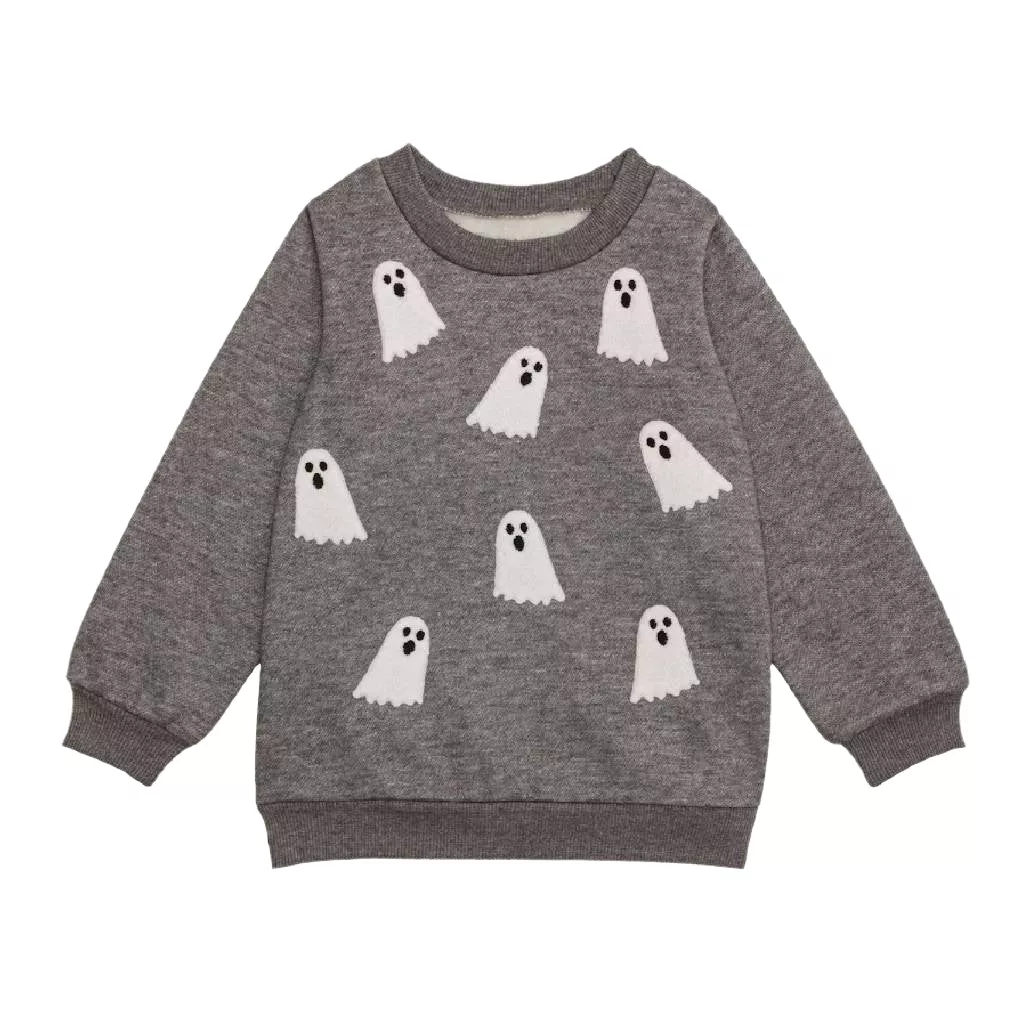Mud Pie Toddler Girl's Ghost Boucle Sweatshirt