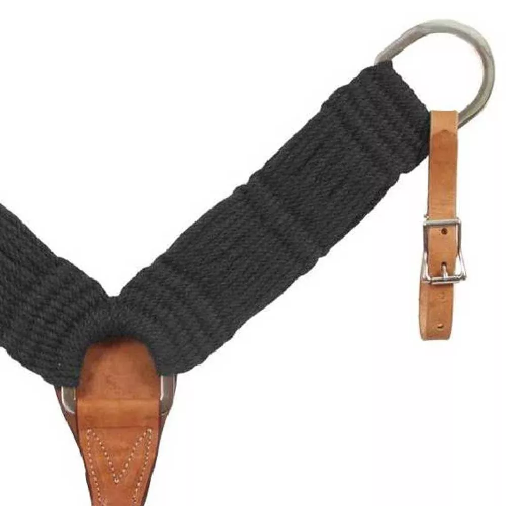 Mustang 3" Black 100% Mohair Breast Collar