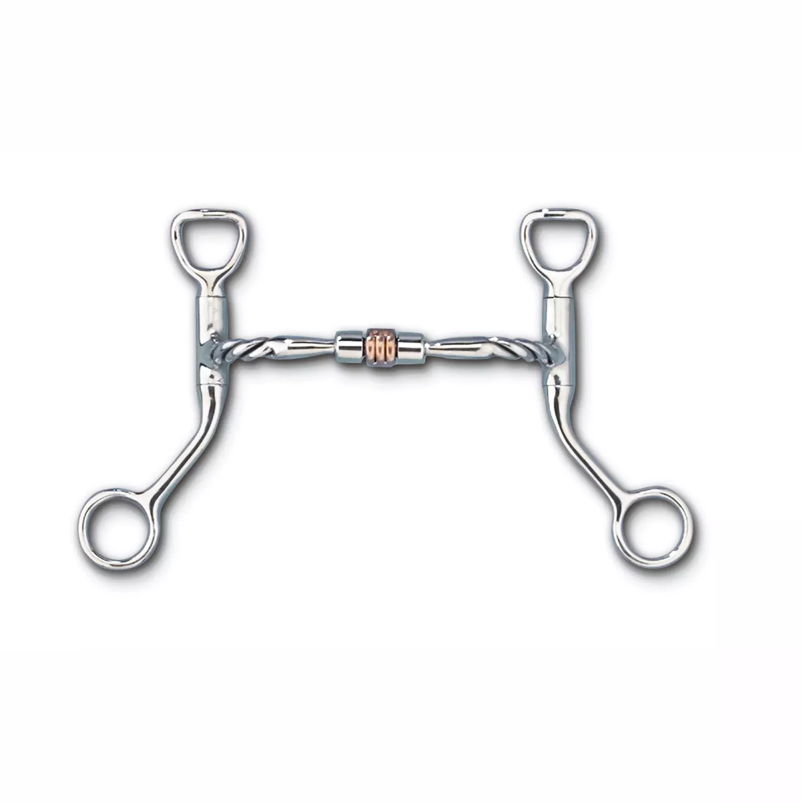 Myler Level 1HBT Shank Twisted Comfort Copper Roller Snaffle Bit