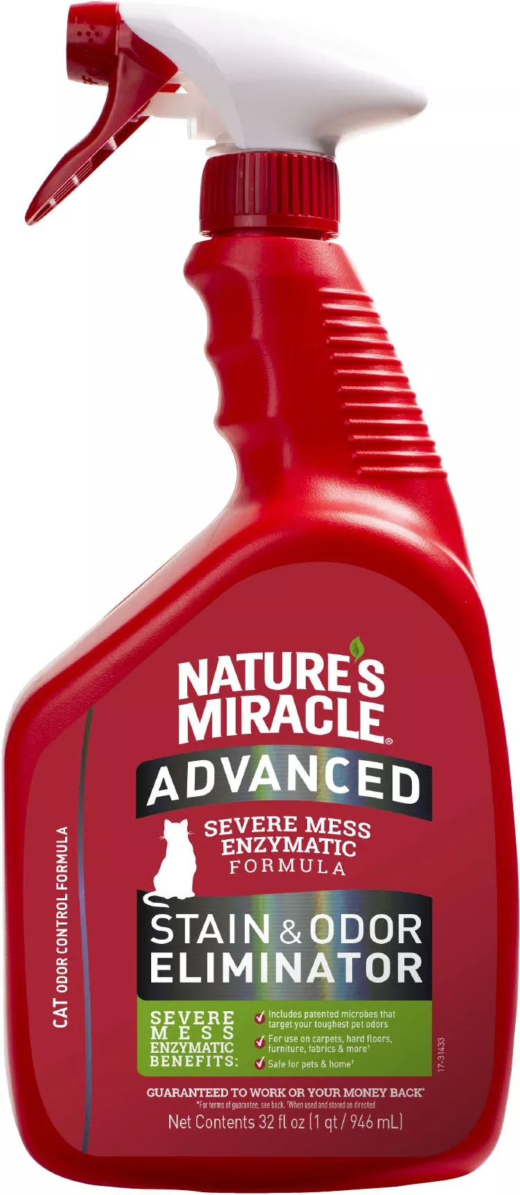 Nature's Miracle Adv Stain & Odor Remover for Cats 32 OZ
