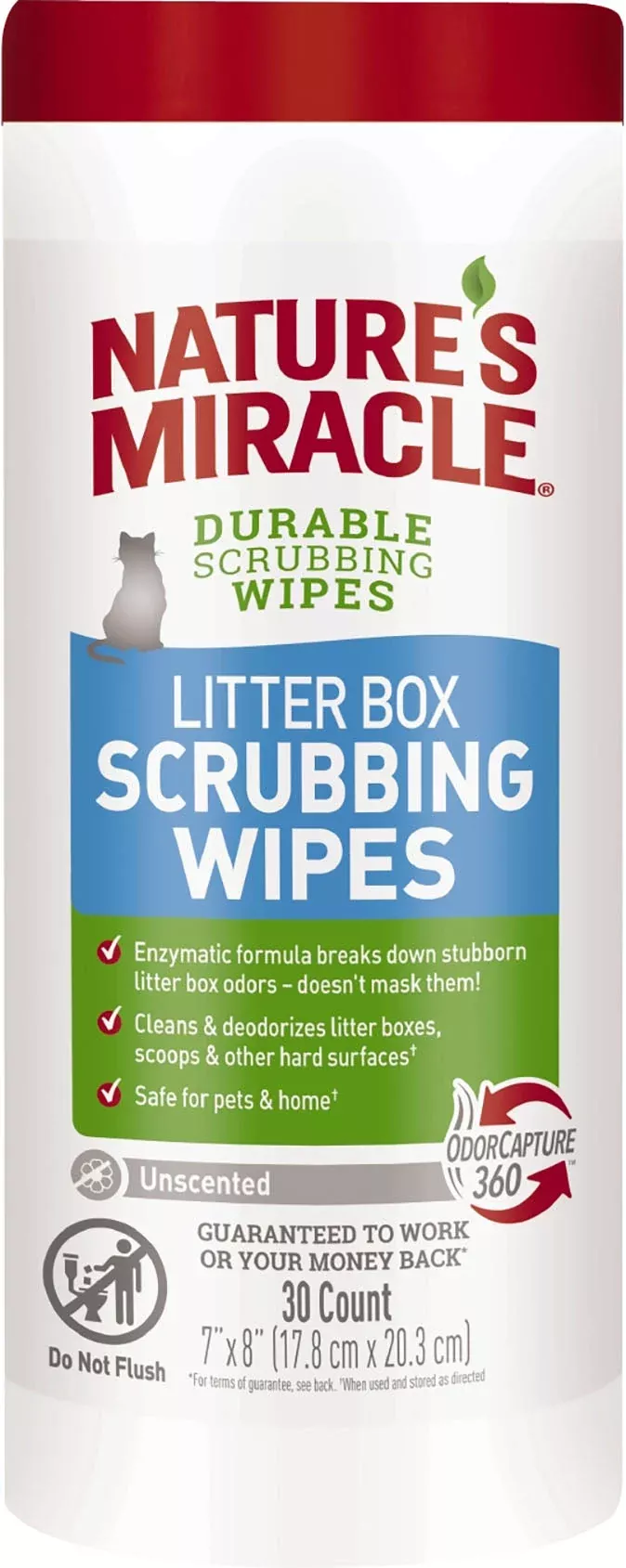 Nature's Miracle Litter Box Scrubbing Wipes, 30-Count