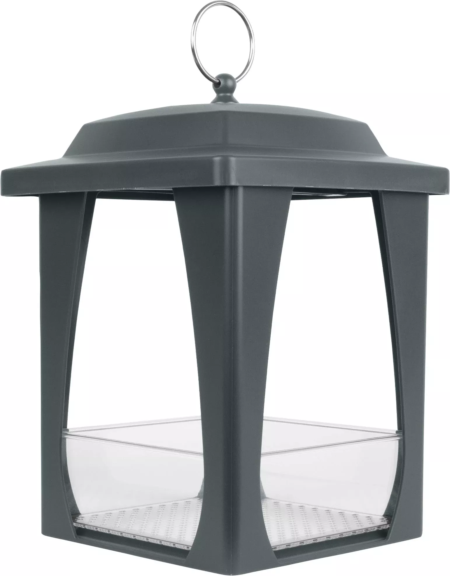 Nature's Way Dine-In Hanging Fly-Through Bird Feeder, 4 Cup, Gray