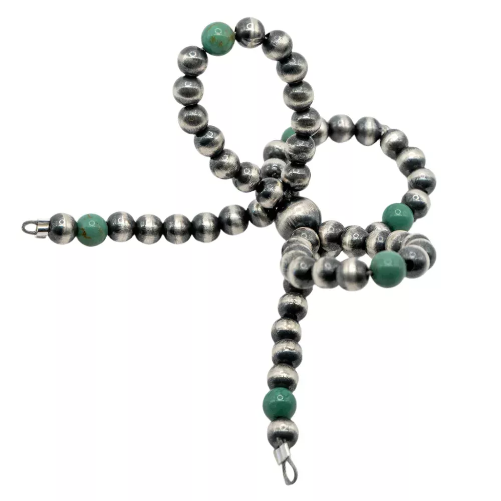 Navajo Pearl Bow Ring - Green