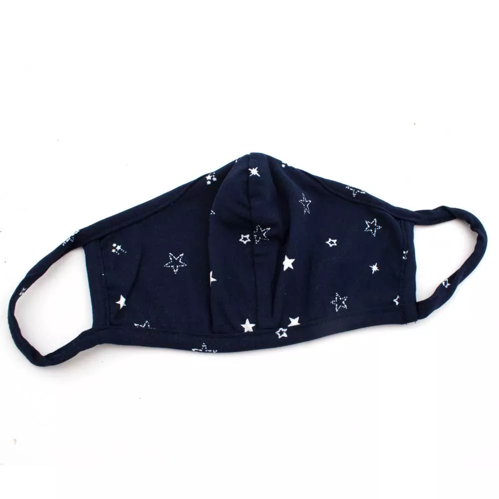 Navy & White Star Washable Face Mask