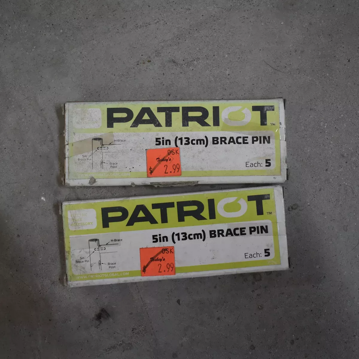 NEW Discontinued 5" Brace Pin 5pk Bundle of 2