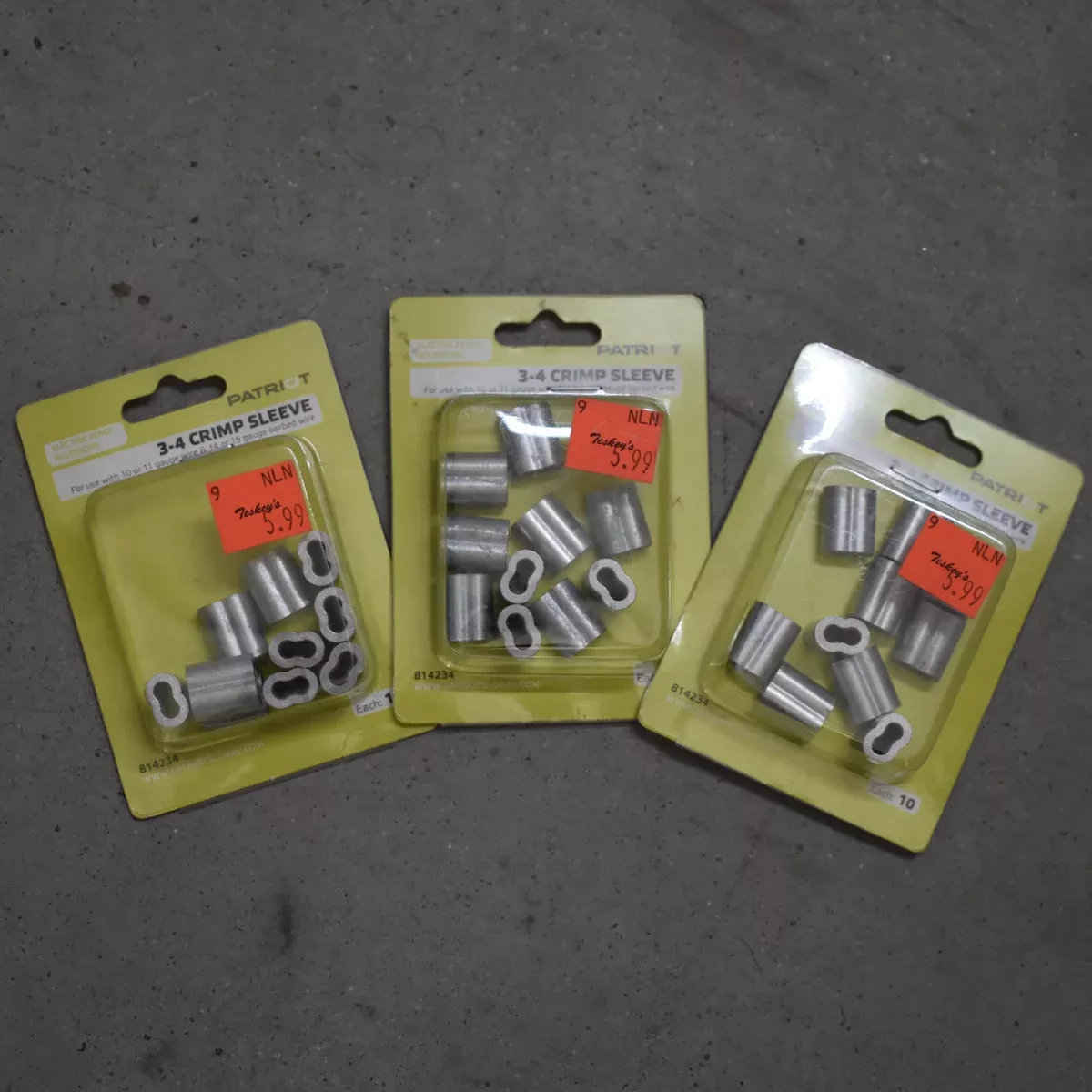 NEW Discontinued Patriot 3-4 Crimp Sleeves 10pk Bundle Of 3