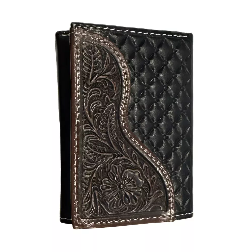 Nocona Floral Overlay Trifold Wallet