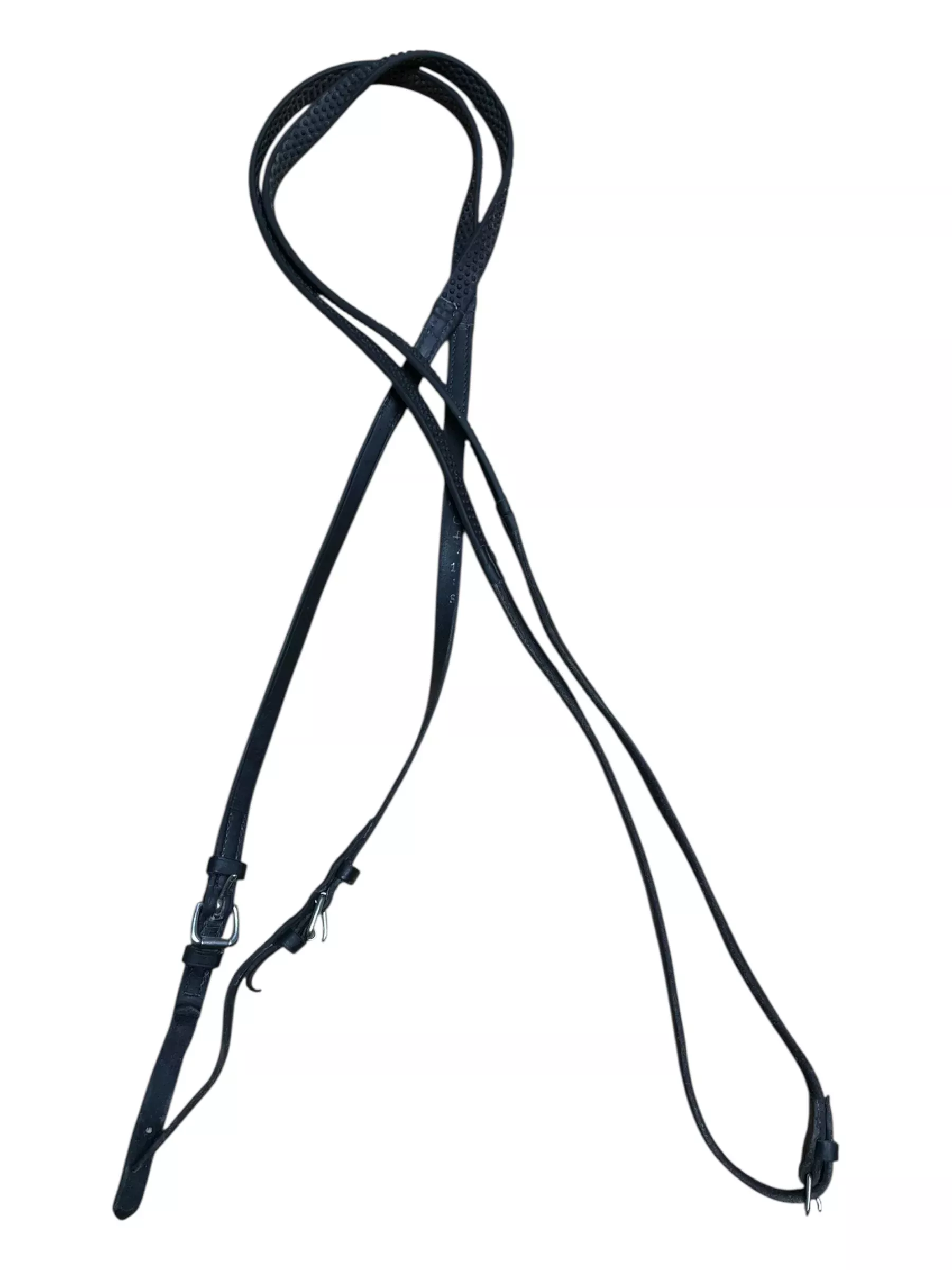 Nunn Finer Rubber Reins - Black - Approx 56" - USED