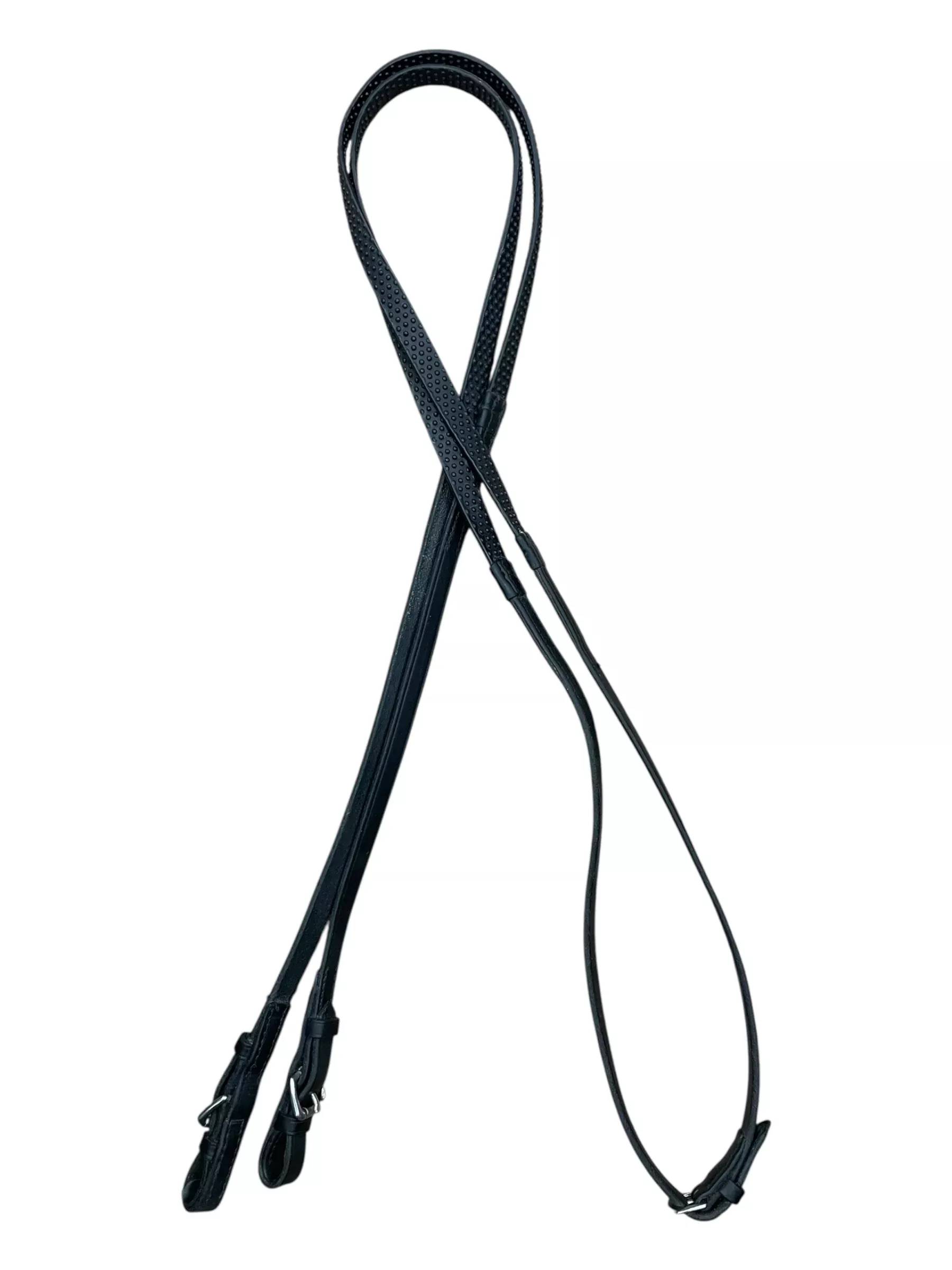 Nunn Finer Rubber Reins - Black - Approx 60" - USED