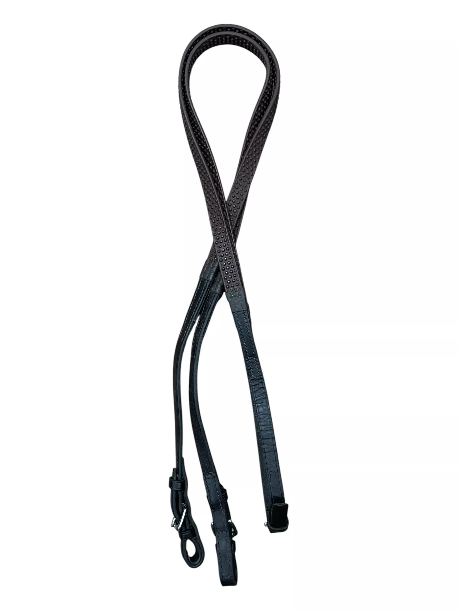 Nunn Finer Rubber Reins - Brown - Approx 48" - USED