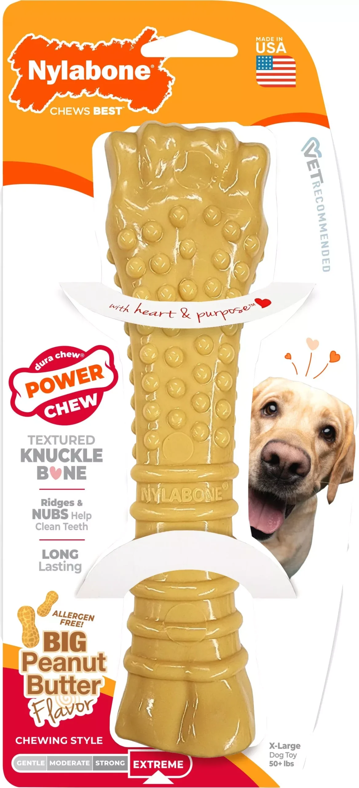 Nylabone Power Chew Knuckle Bone X-Large Peanut Butter