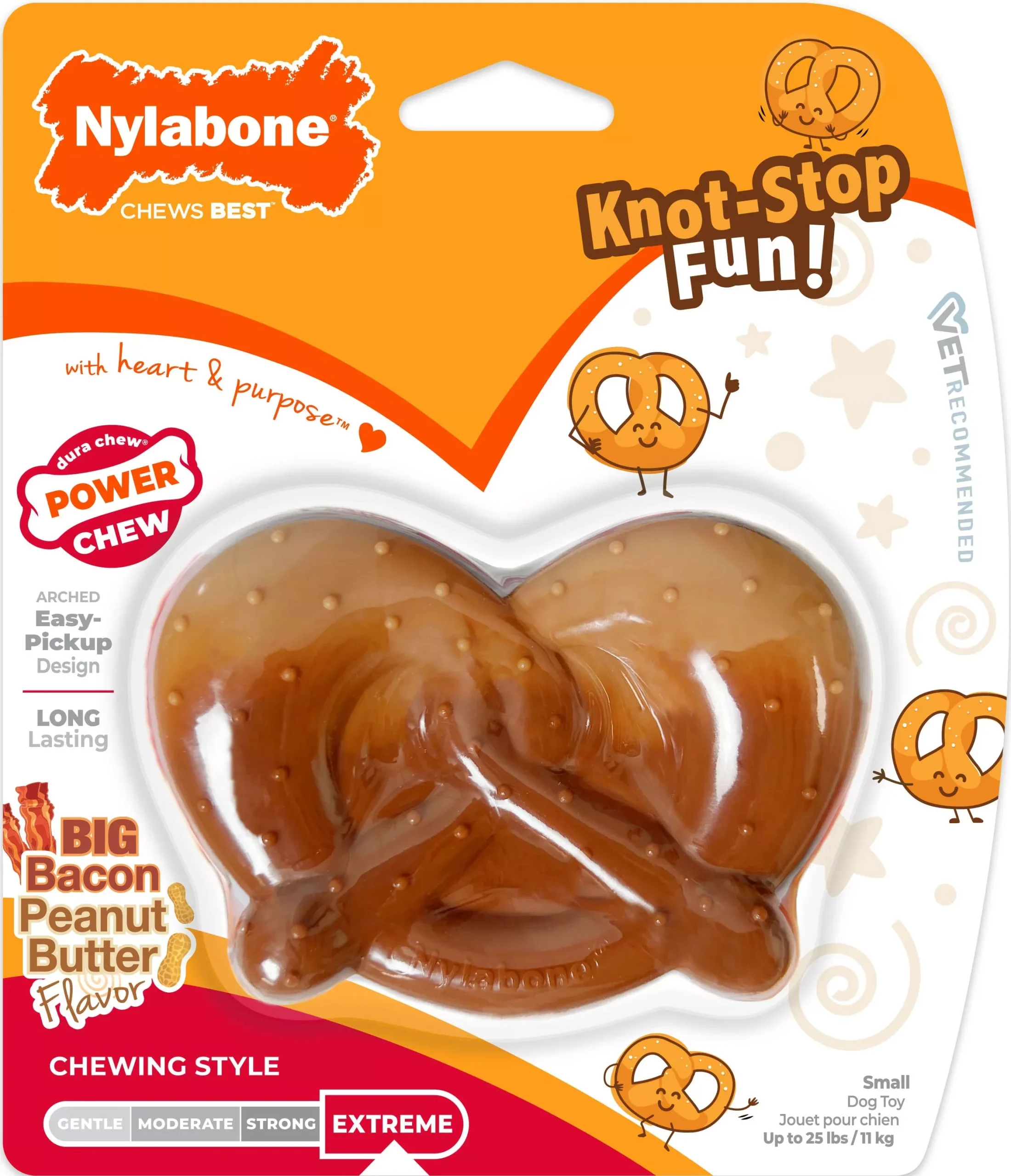 Nylabone Power Chew Pretzel Small Bacon & Peanut Butter