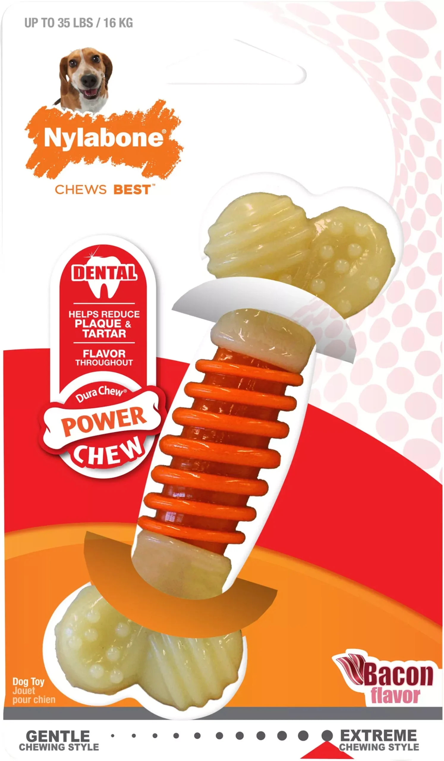 Nylabone Power Chew Pro Action Dental Wolf Bacon