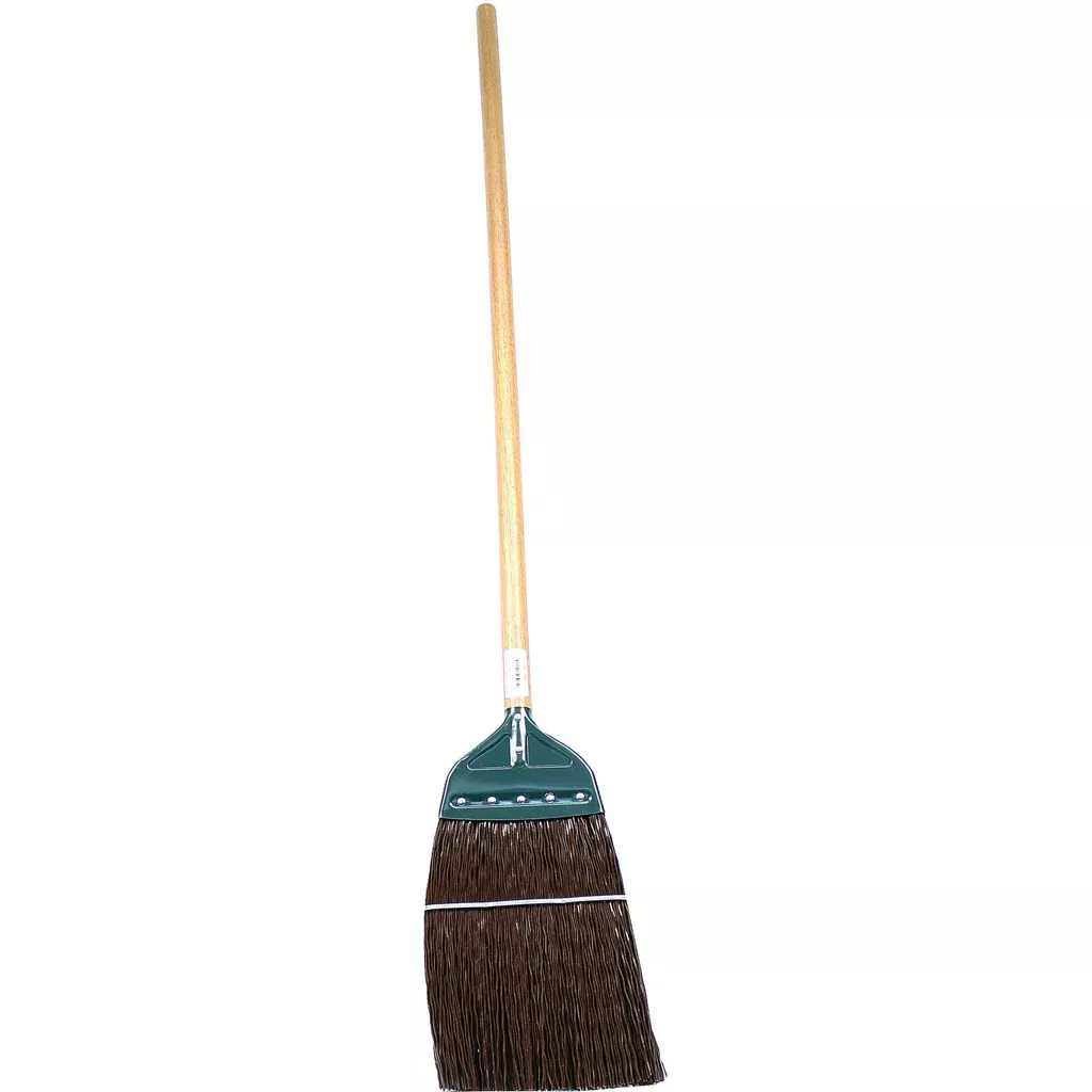 O-Cedar Industrial Fiber Polycorn Broom, 10.25 in, Black