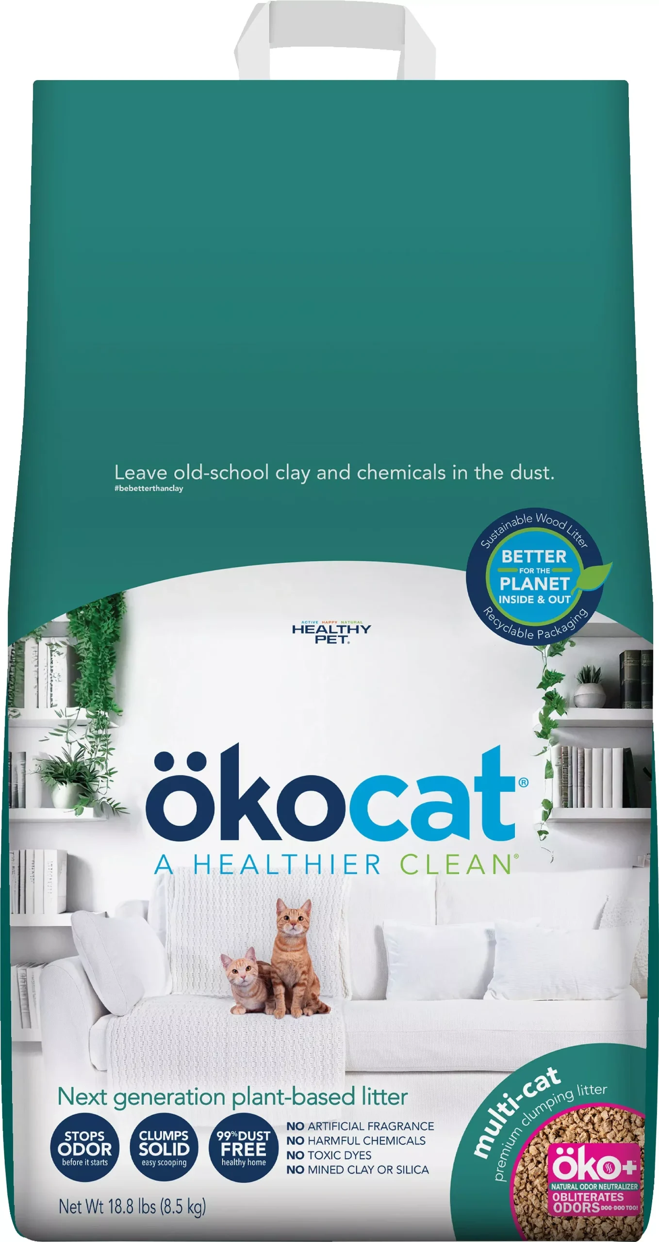 okocat Multi-Cat Premium Clumping Litter 18.8 lb