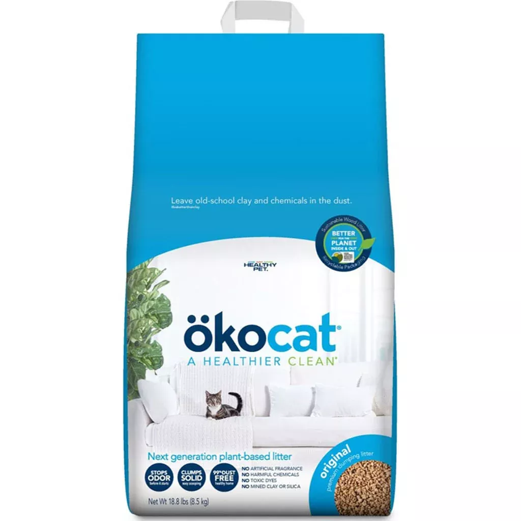 okocat Original Premium Clumping Cat Litter, 18.8 lb
