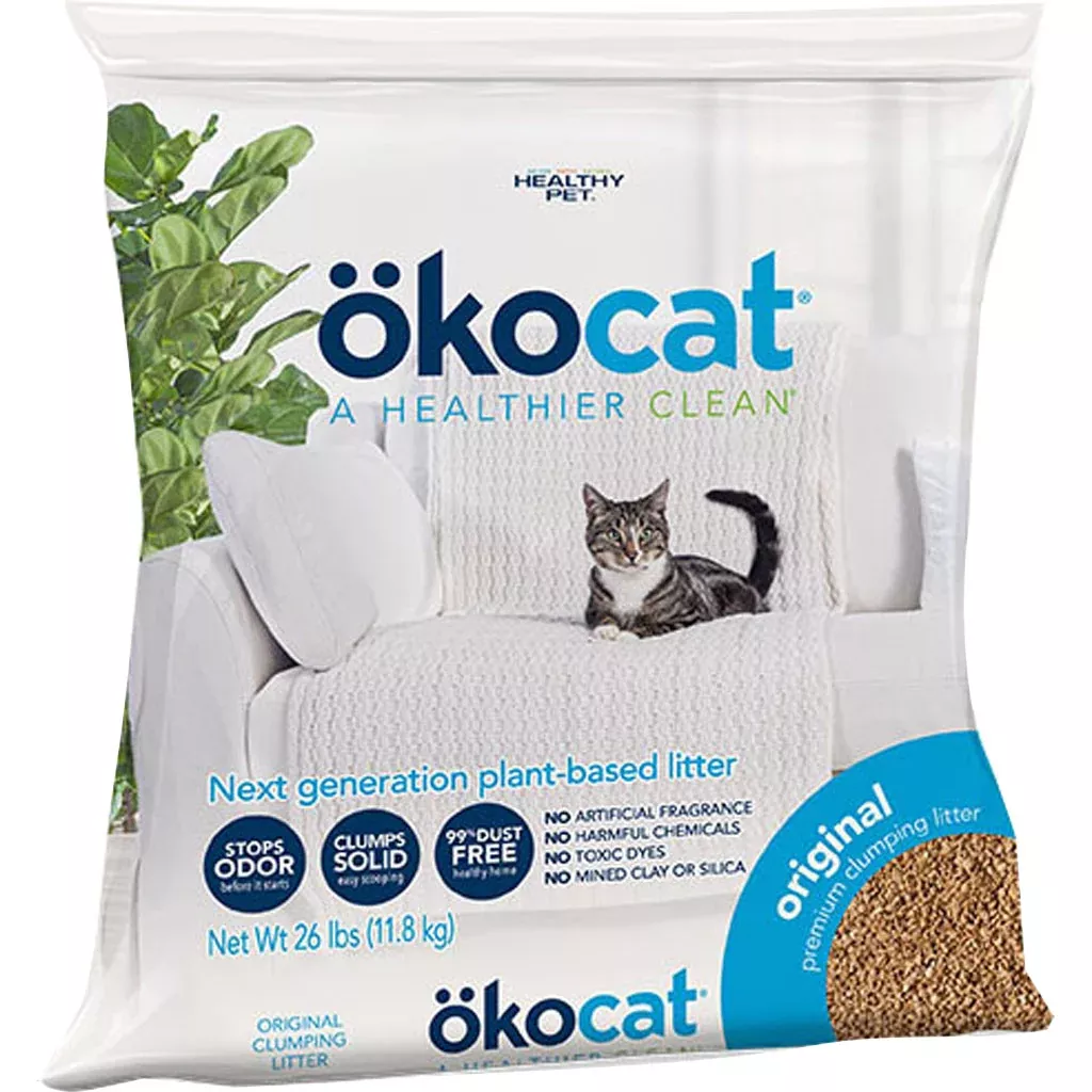 Okocat Original Premium Clumping Wood Cat Litter 26 lb