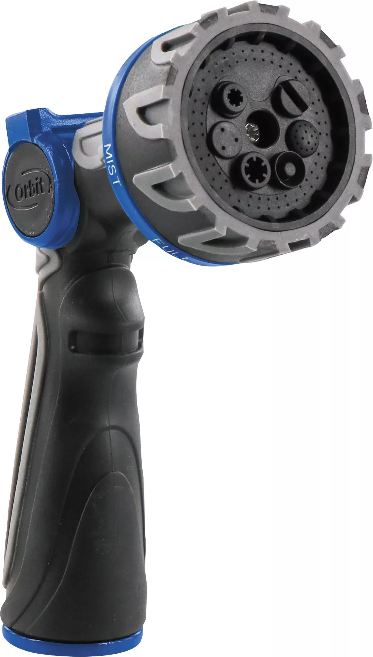Orbit Q Series 7-Pattern Metal Thumb-Control Nozzle