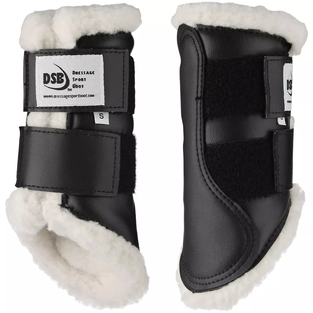 Original Dressage Sport Boot- Black w/ White Fleece