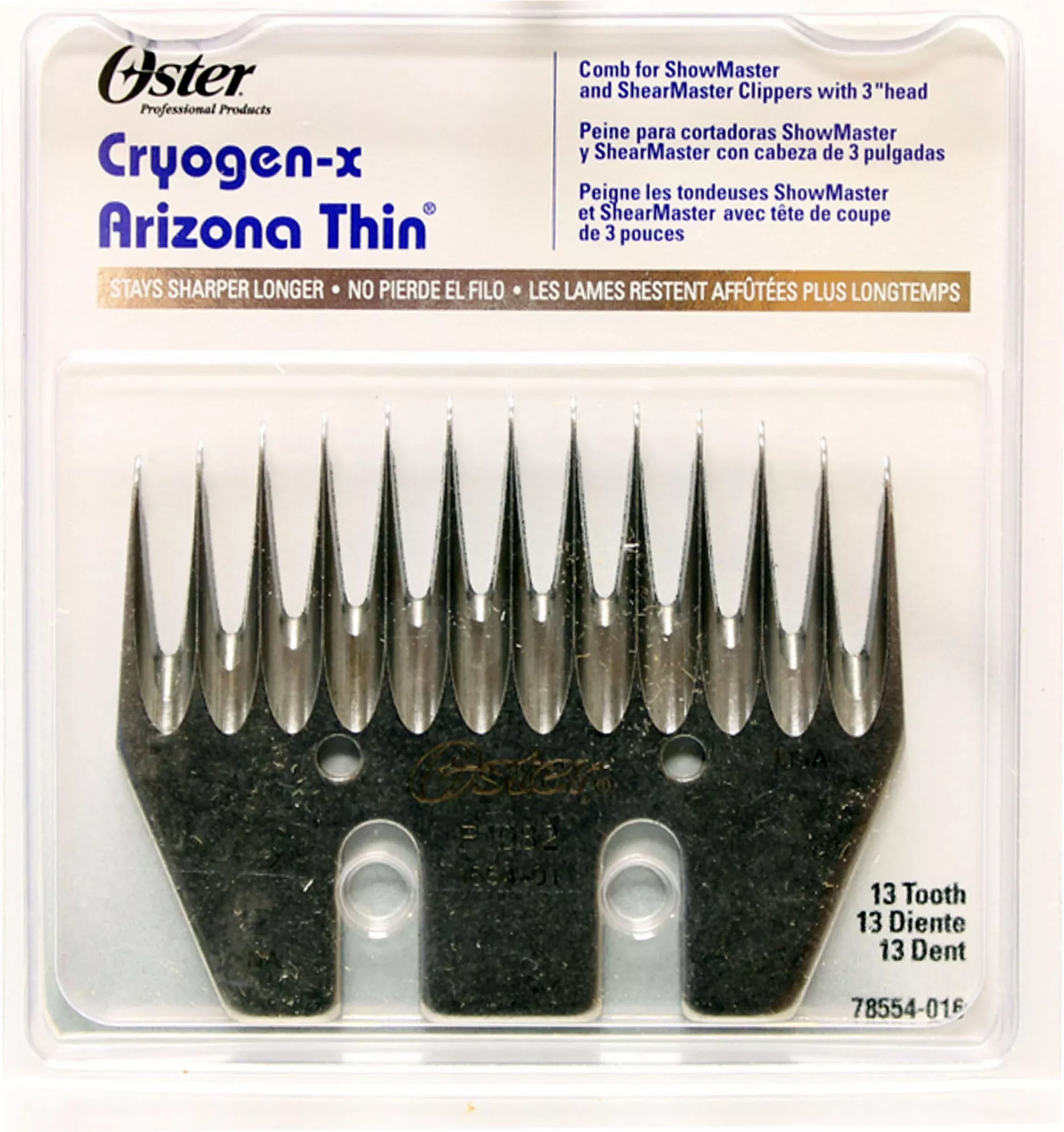 Oster 13-Tooth Arizona Thinning Comb Black