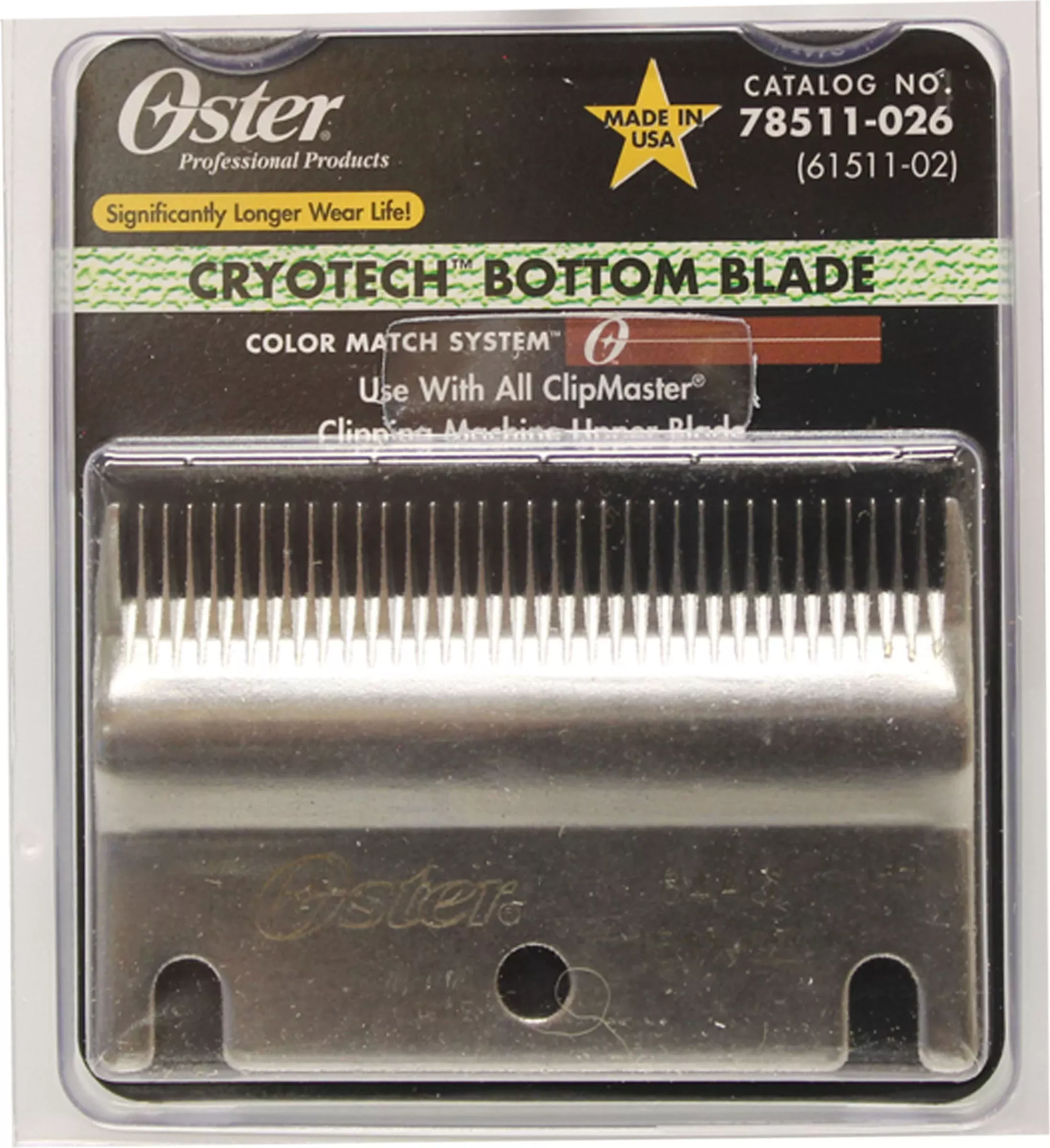 Oster Clipmaster Bottom Blade, #84AU, Silver