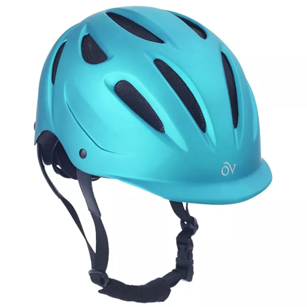 Ovation Horse Riding Metallic Schooler Lightweight Helmets Teal