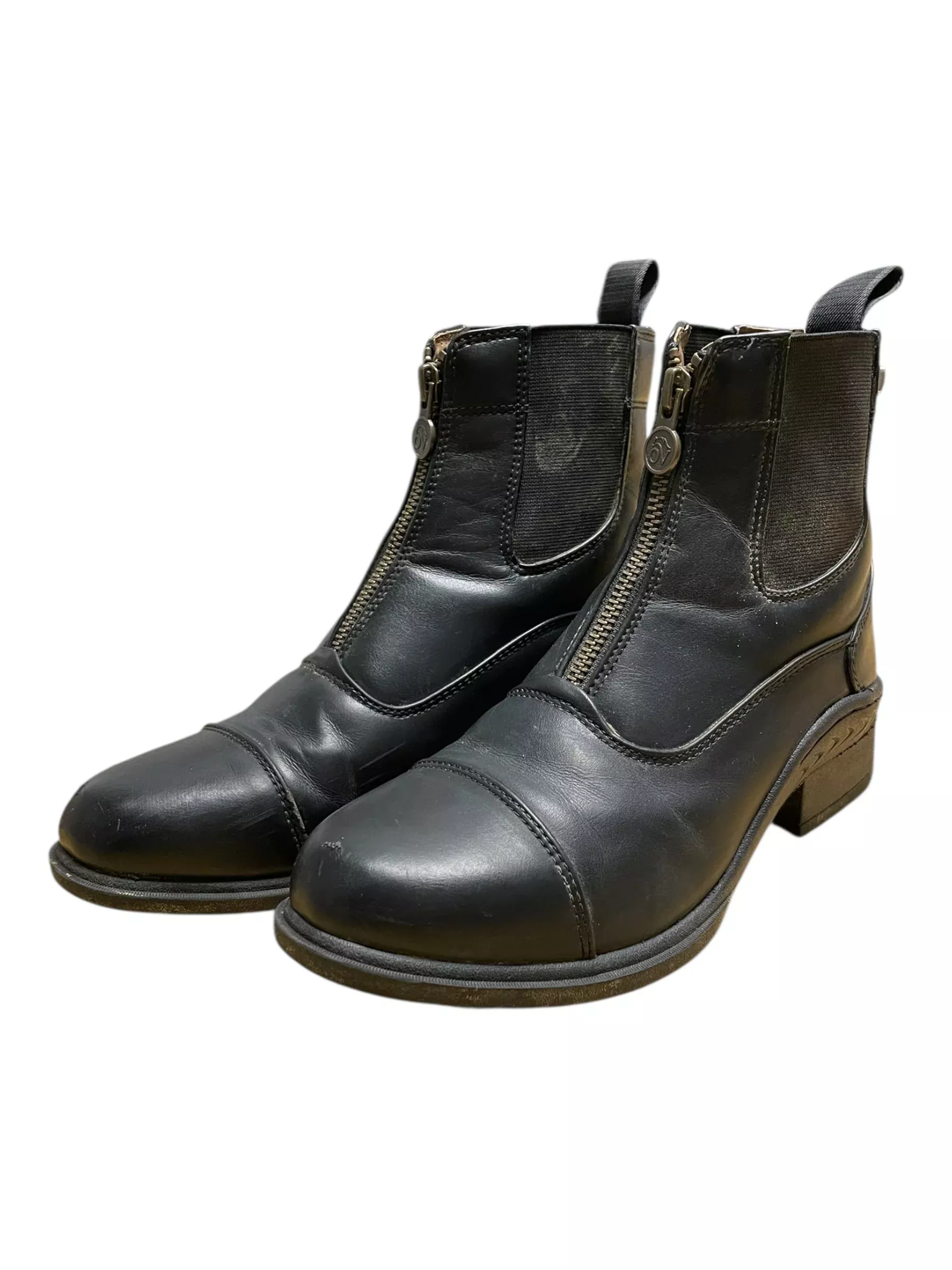Ovation Zip Paddock Boots - Black - Size 4 - USED