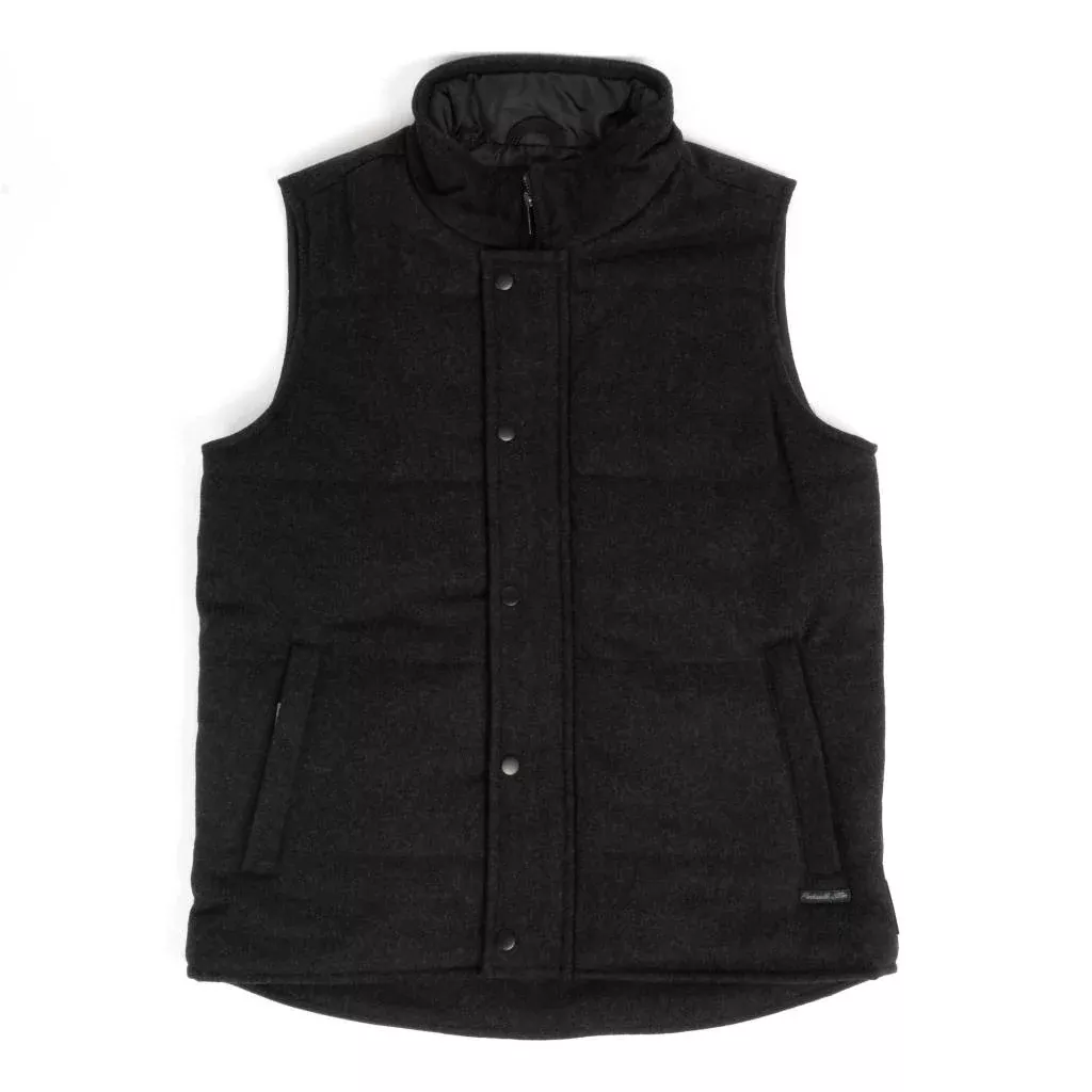 Panhandle Slim Men's Solid Heather Puffer Wool Vest - FINAL SALE