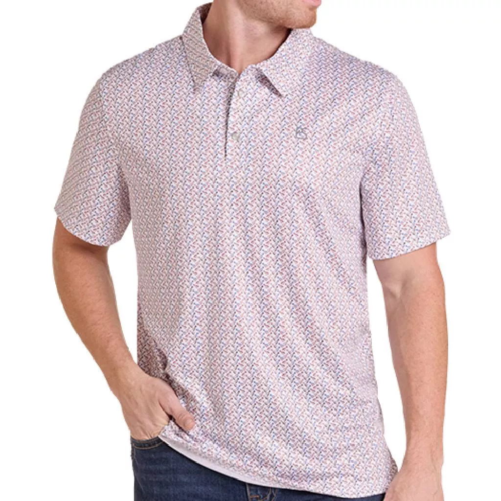 Panhandle Slim Men's Spur Print Pearl Snap Polo Shirt