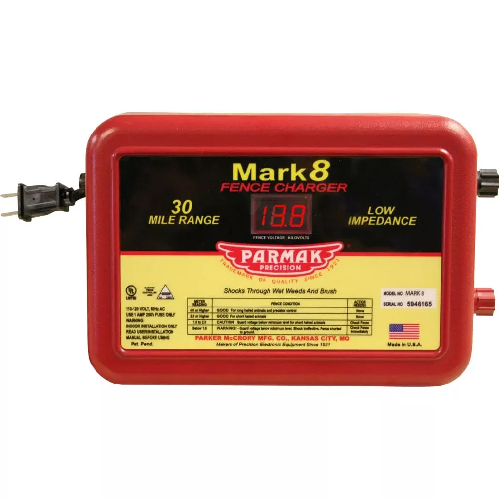 Parmak Mark 8 Range Electric Fence Charger, 110 V