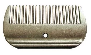 Partrade Aluminum Mane Comb for Horses, 4 in, Silver