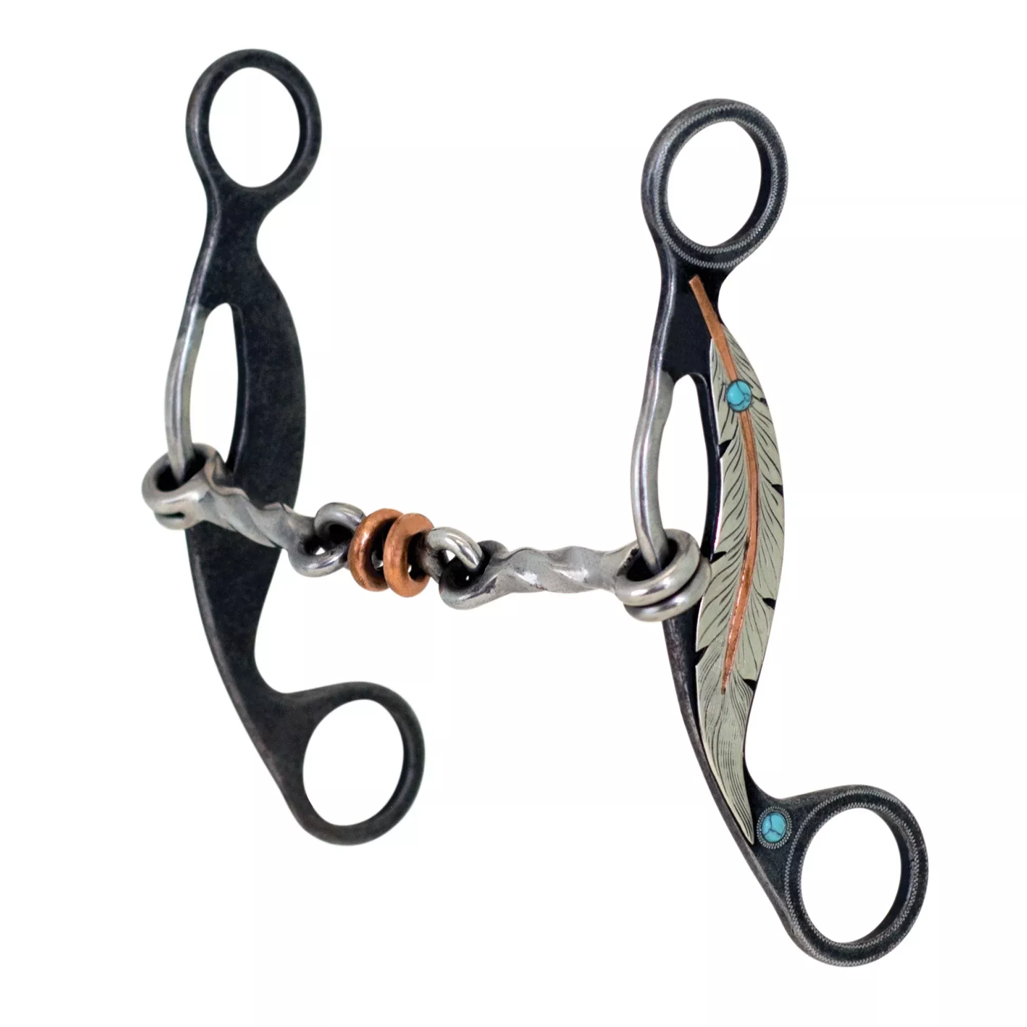 Partrade Cowboy Tack Feather Collection Twisted Dog Bone Gag Bit
